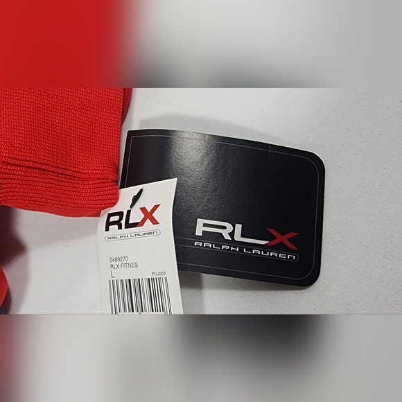 VINTAGE NWT Ralph Lauren RLX Fitness Full Zip Sweatshirt Size Large Red / Blue - Picture 13 of 16